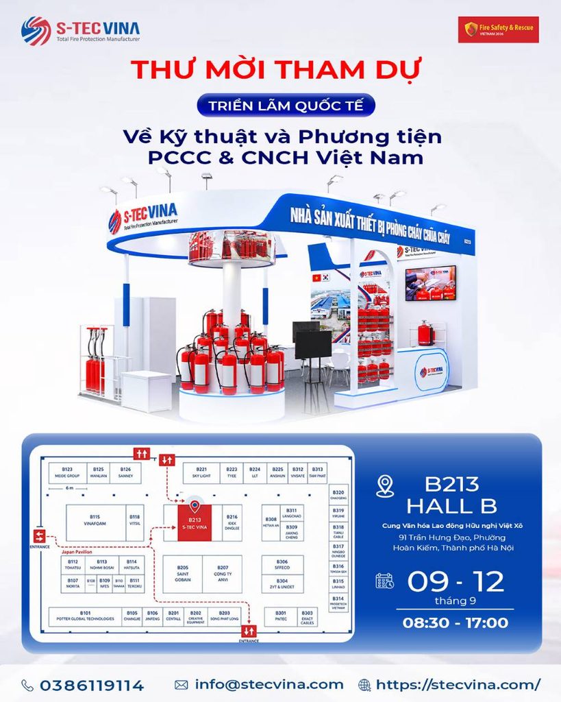 S-TEC VINA tại Triển lãm PCCC & CNCH Việt Nam 2026 gian hàng B213